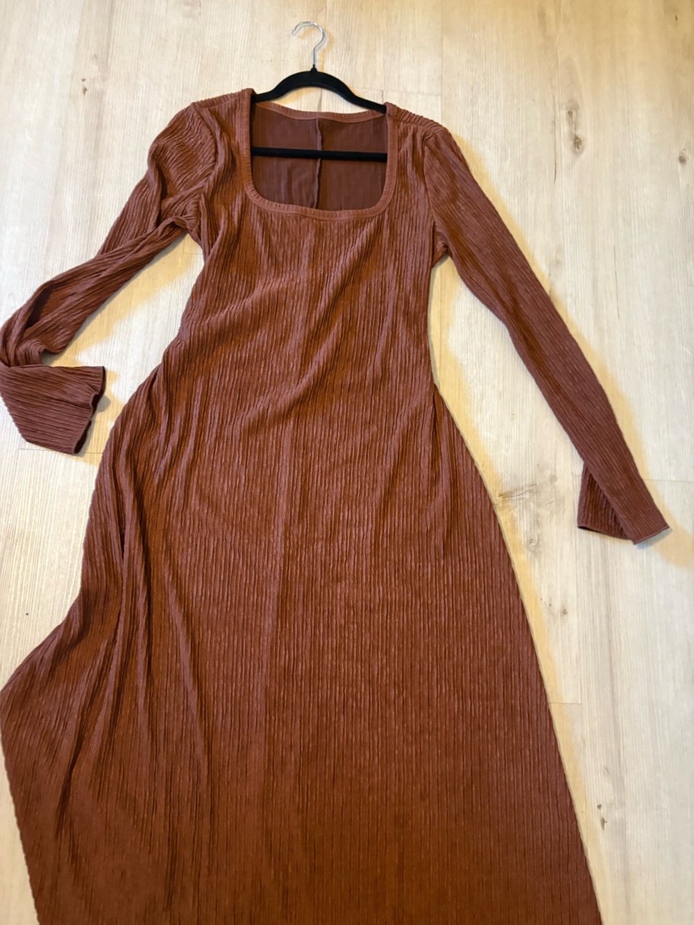 Amazon Women's Long Sleeve Midi Dress in Rust Browne x - Picture 4 of 6